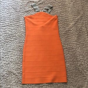 Orange Midi Dress
